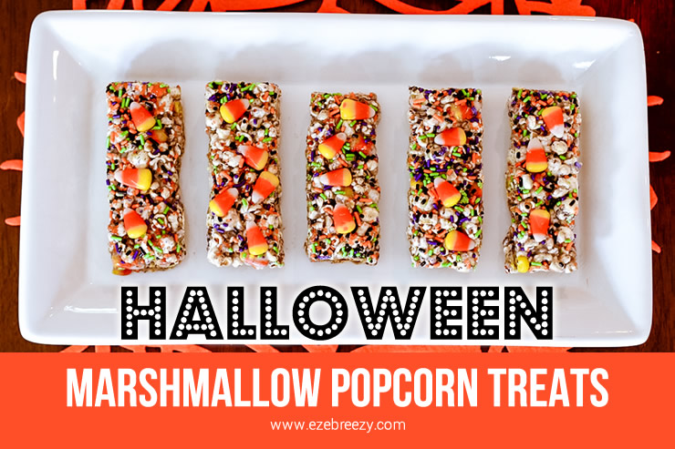 Halloween Marshmallow Popcorn Treats