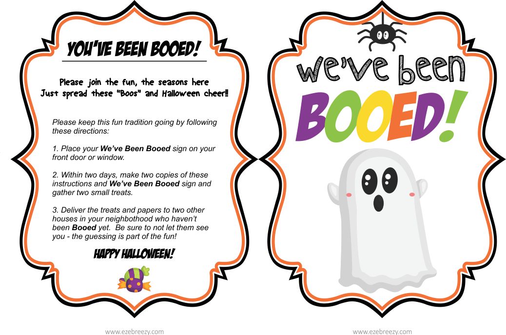 FREE You've Been BOOed PRINTABLE