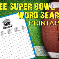 Free Super Bowl Word Search Printable