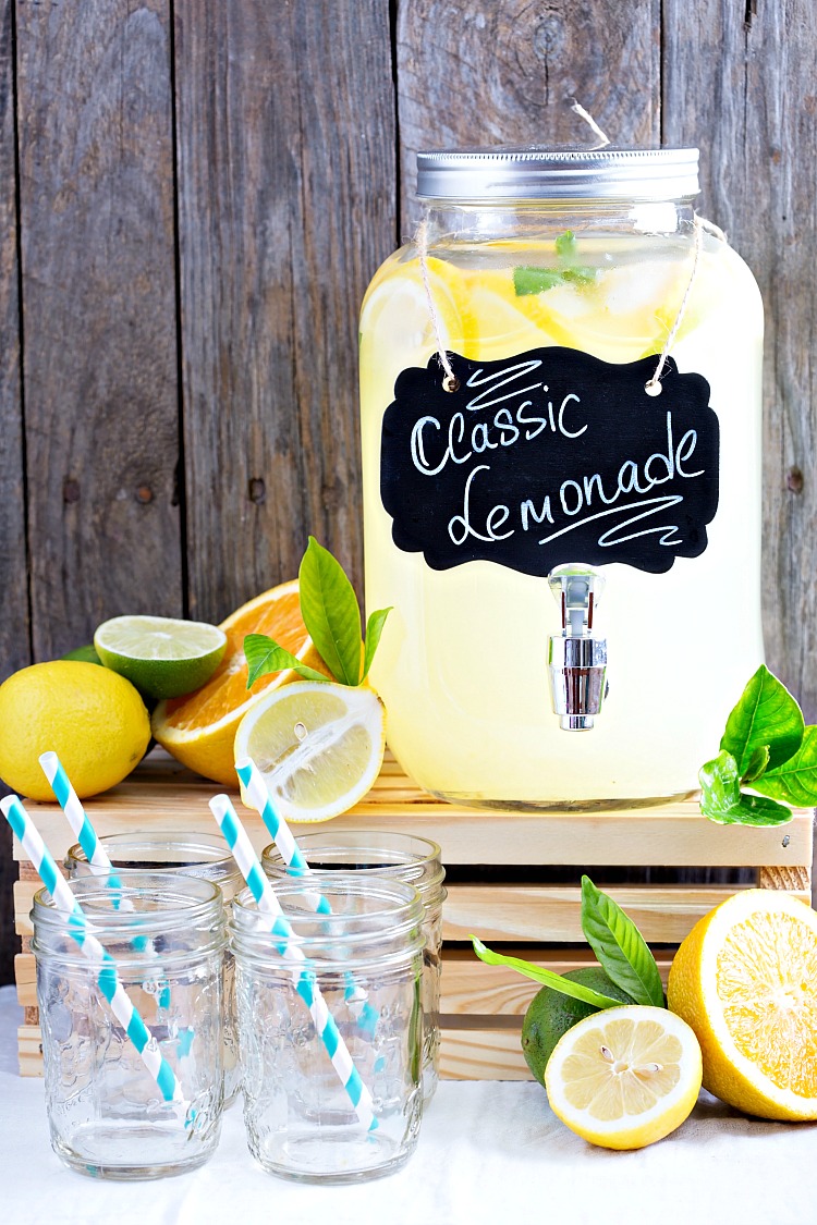 EASY 3-INGREDIENT Homemade lemonade recipe...This cool, refreshing lemonade is the ultimate summer drink for the whole family to enjoy on a hot days of summer.