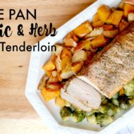Crazy Delicious, Amazingly Simple One Pan Pork Tenderloin with Roasted Vegetables
