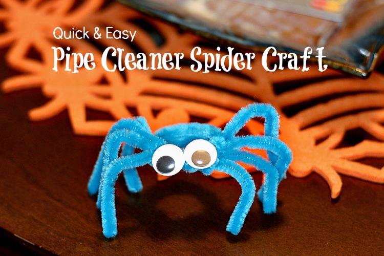 Easy Pipe Cleaner Spider Craft