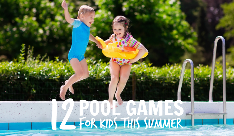12 Fantastic and Fun Pool Games for Kids. Make a big splash this summer with these fun water games. Pool games for kids | water games | summer activities for kids | www.ezebreezy.com
