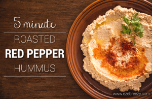 5 Minute Red Pepper Hummus