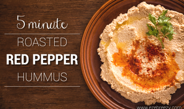 5 Minute Red Pepper Hummus