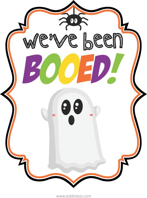 FREE Halloween Printable - You've Been Booed Printable. Nothing puts a smile on a kids face than finding a You've Been BOOed surprise at the front door! | ezeBreezy.com