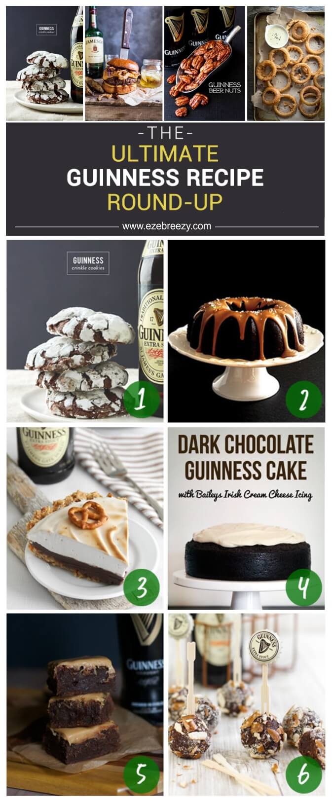 30 AMAZING Guinness Recipes to make your St. Patrick's Day even happier! | www.ezebreezy.com
