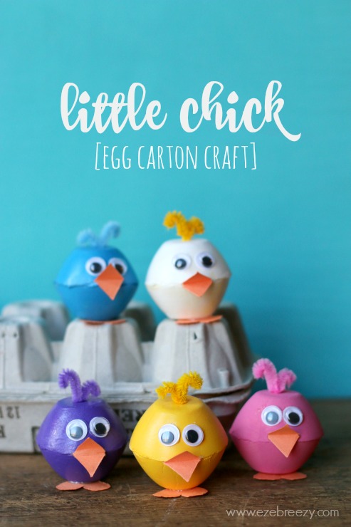 little chick egg carton craft