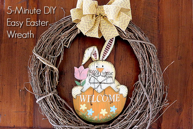 DIY Easy Easter Wreath slider