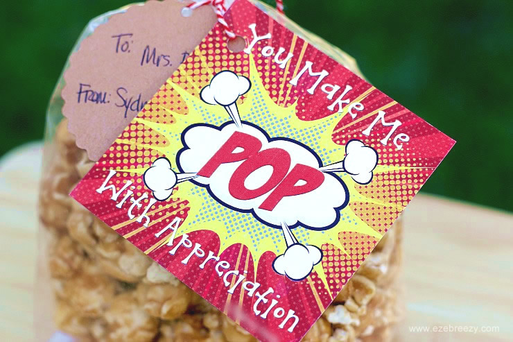 Teacher Appreciation Gift Popcorn Closeup