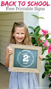 Capture your child's first day of school with these adorable FREE printable chalkboard signs from preschool through 8th grade!