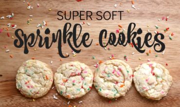 This simple sprinkle cookie recipe uses cake mix and is easy to make and Oh-so DELICIOUS | www.ezebreezy.com || cake mix cookie recipe
