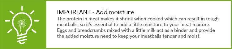 Meatball cooking tip - adding moisture