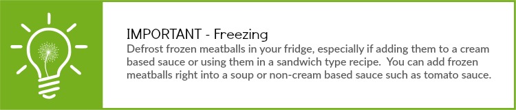 Meatball cooking tip - frozen meatballs