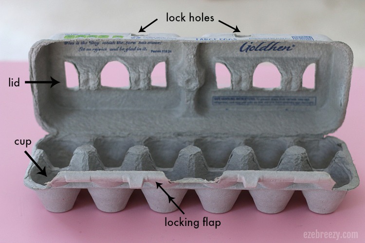 Make this fun DIY Egg Carton Crown Craft with your kids! This perfect easy craft is fun to make and fun for pretend play. | www.ezeBreezy.com