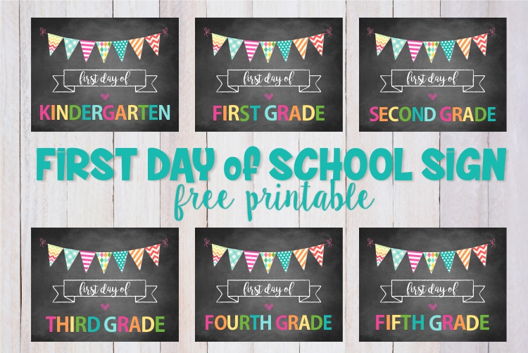 First day of school sign printable for you to download and print! A fun way to capture the memory of your child’s first day of school! | ezeBreezy.com